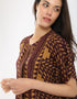 Oversized shirt in printed cotton gauze
